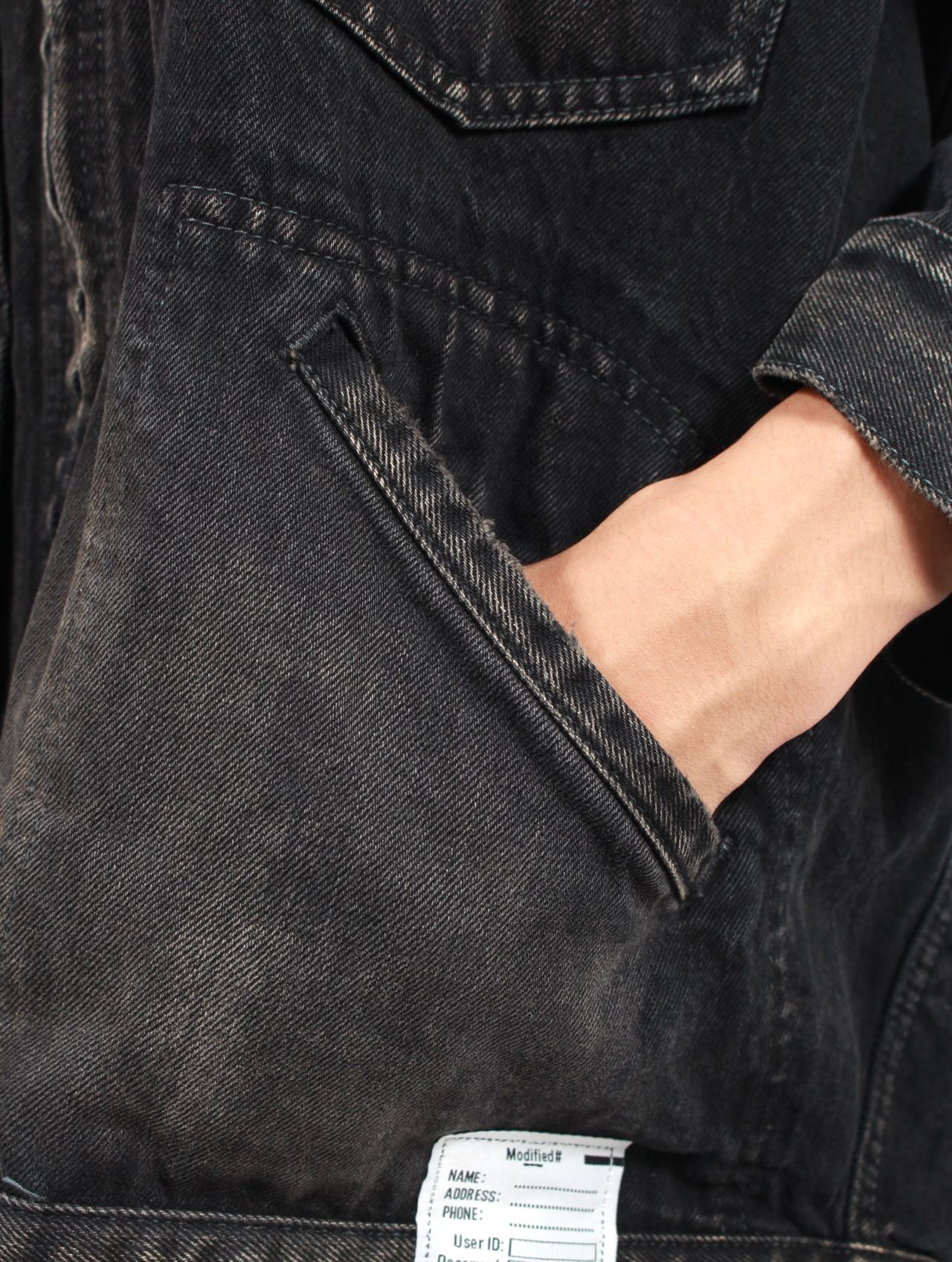 【25AW】 ダブル レイヤード デニム ジャケット / DOUBLE LAYERED DENIM / ブラック