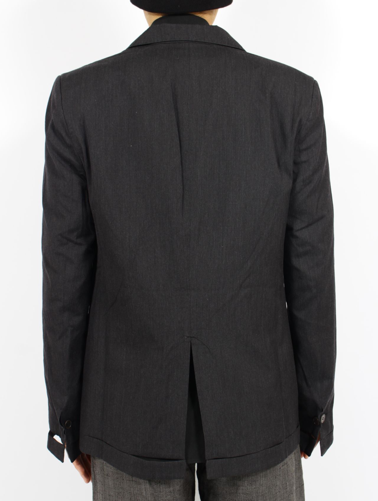 【25SS】モデュラー ハンドステッチ ヘム ジャケット / MODULAR HAND STITCHED HEM JACKET / ダークグレイ