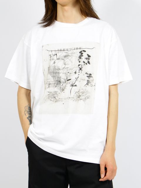 【26SS】佃弘樹 ハリケーン グラフィック Tシャツ / × HIROKI TSUKUDA HURRICANE GRAPHIC TEE / ホワイト