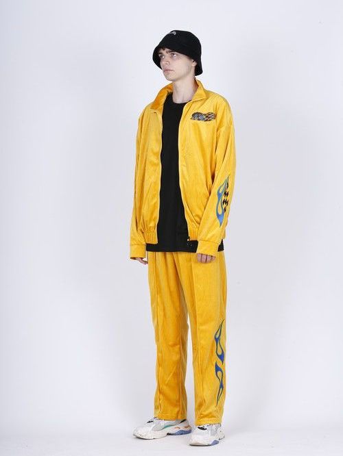 ベロア ヤンキー トラックジャケット / YANKEE VELOUR TRACK JACKET / イエロー