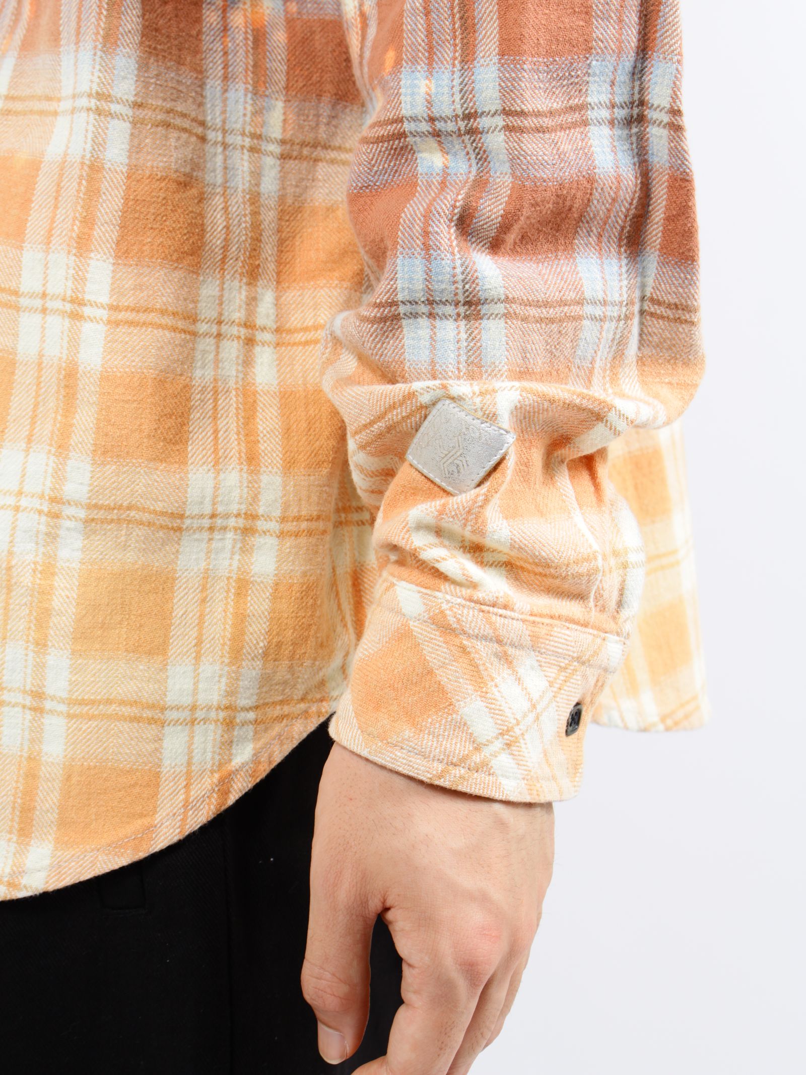 【26SS】コットン フランネル チェック ブリーチ シャツ / COTTON FLANNEL CHECK BLEACH SHIRT / レッド