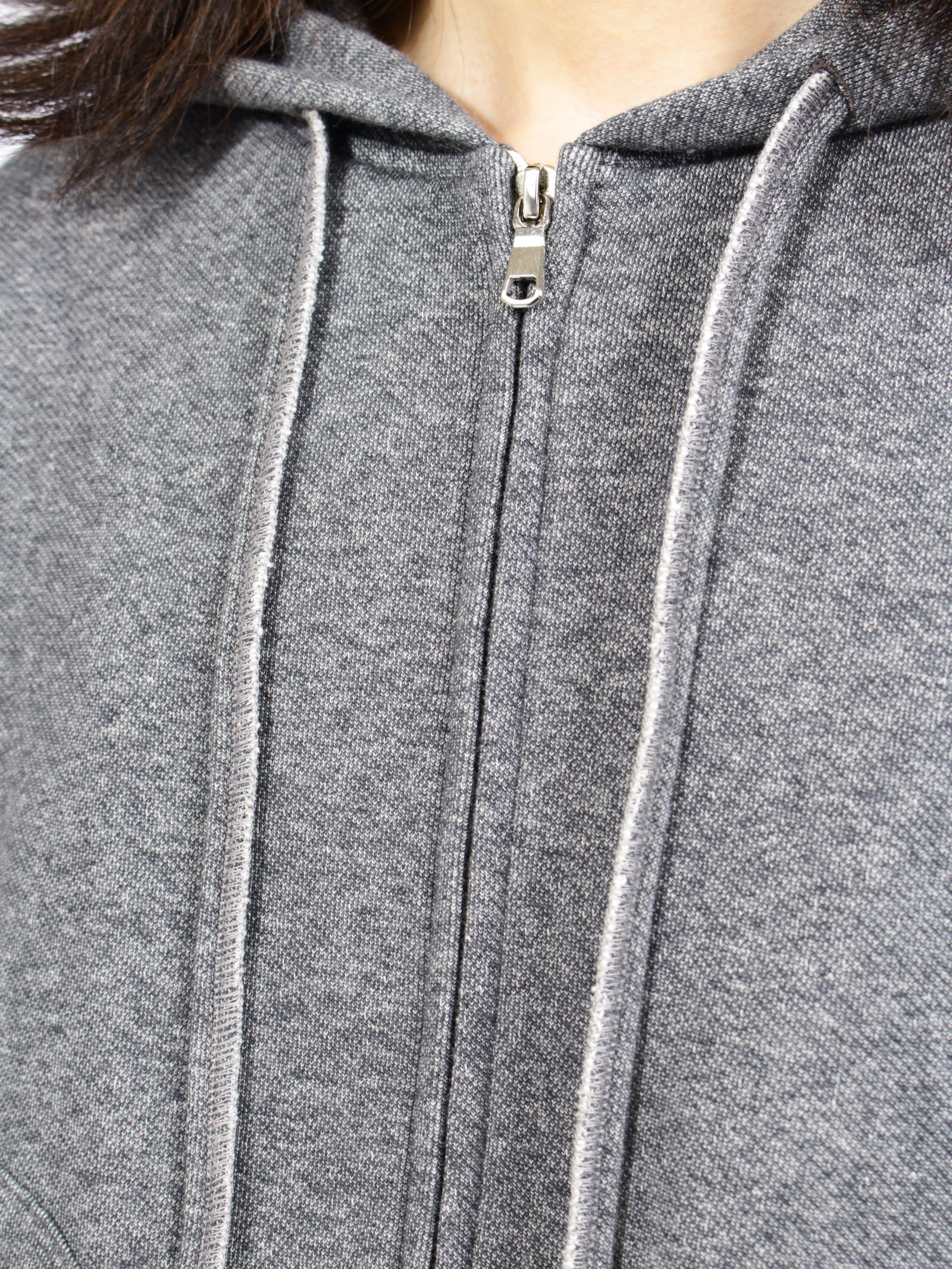 【26AW】オーディナリー ホーム オールド スタイル ジップ フーディ ウィズ プリンティング / ORDINARY HOME OLD STYLE ZIP HOODIE WITH PRINTING / チャコール