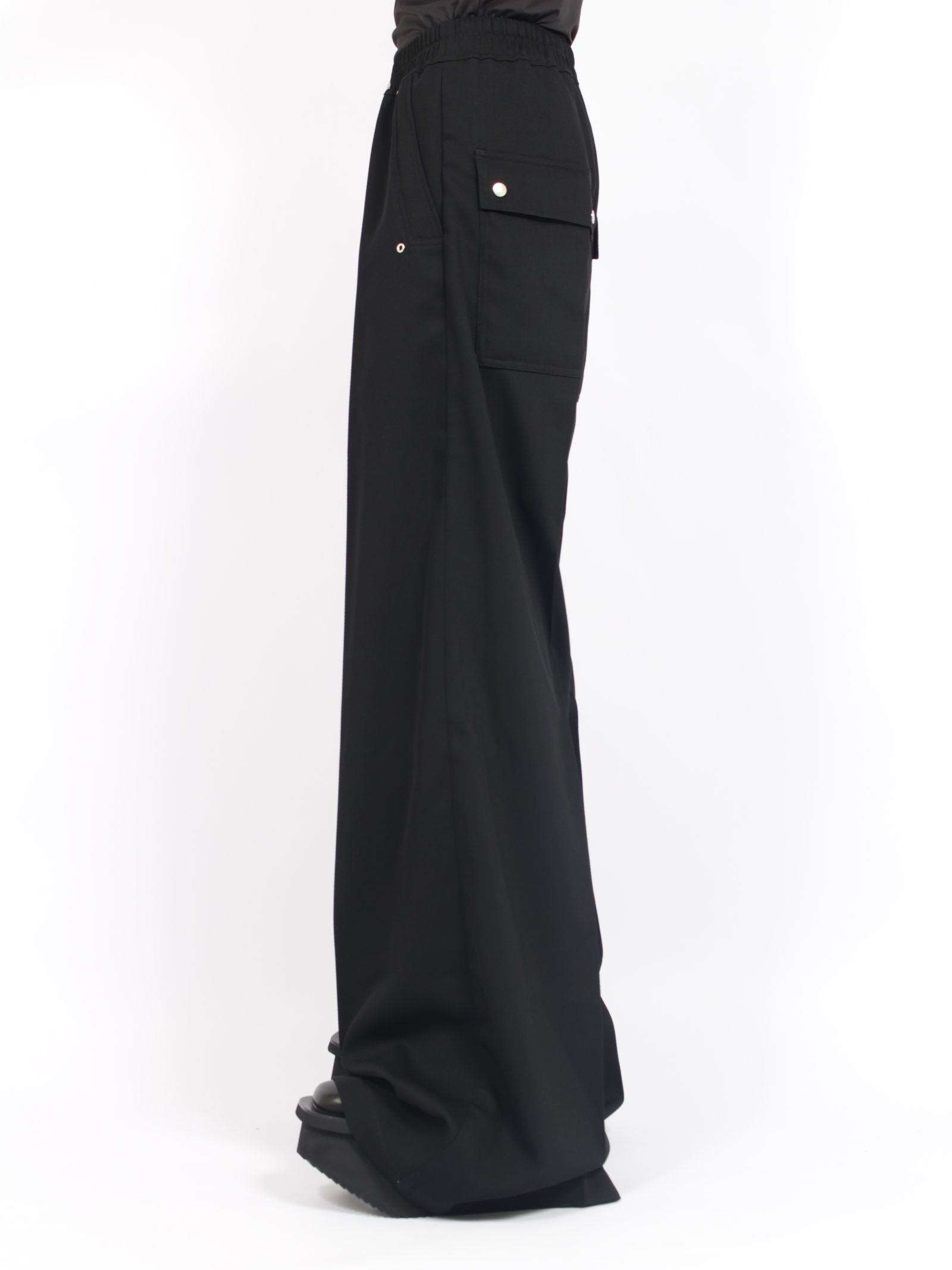 【26AW】ワイド ベラパンツ ウール素材 スラックス / WIDE BELA PANTS / ブラック