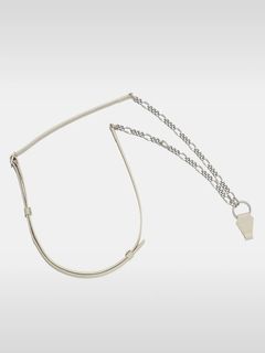 チェーンストラップ付 iPhone アクセサリー / CHAIN STRAPPED iPhone ACCESORY / ホワイトベージュ