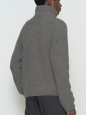 【26AW】ドライバーズ ジップ アップ セーター / DRIVERS ZIP UP SWEATER / TAUPE MELANGE(ブラウン)