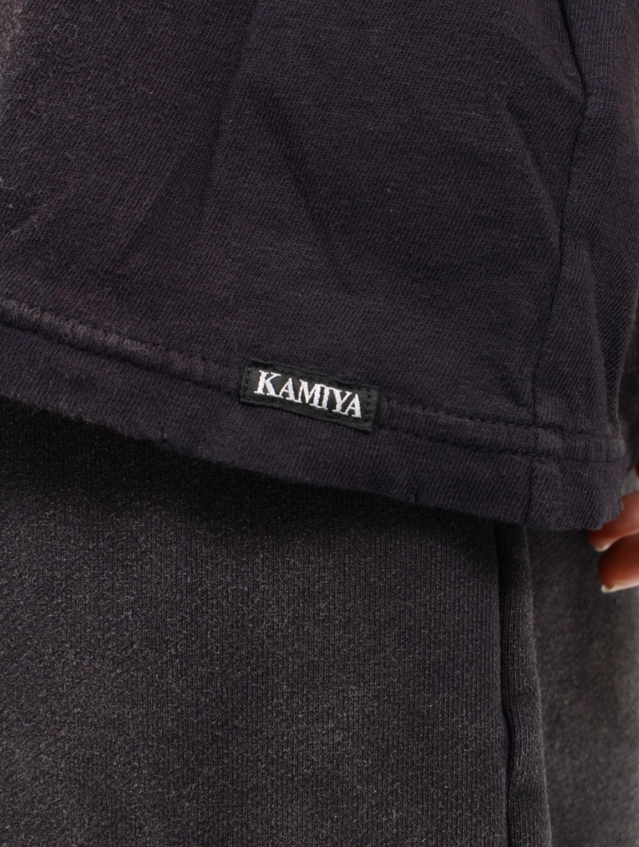 【25SS】"カミヤ-ローズ" ディストレスド ポケット Tシャツ 半袖 カットソー / “KMY-ROSE” DISTRESSED POCKET TEE / ブラック