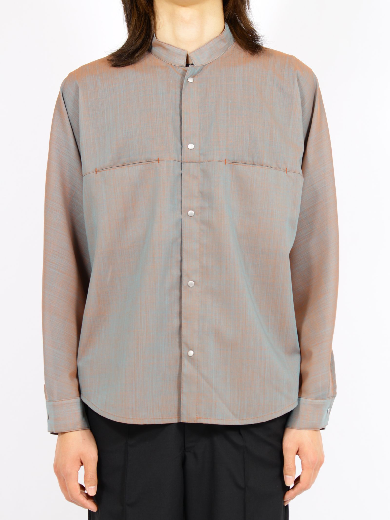 【26SS】シャンブレー マッキーノ シャツ / CHAMBRAY MACKINAW SHIRTS / オレンジグレー