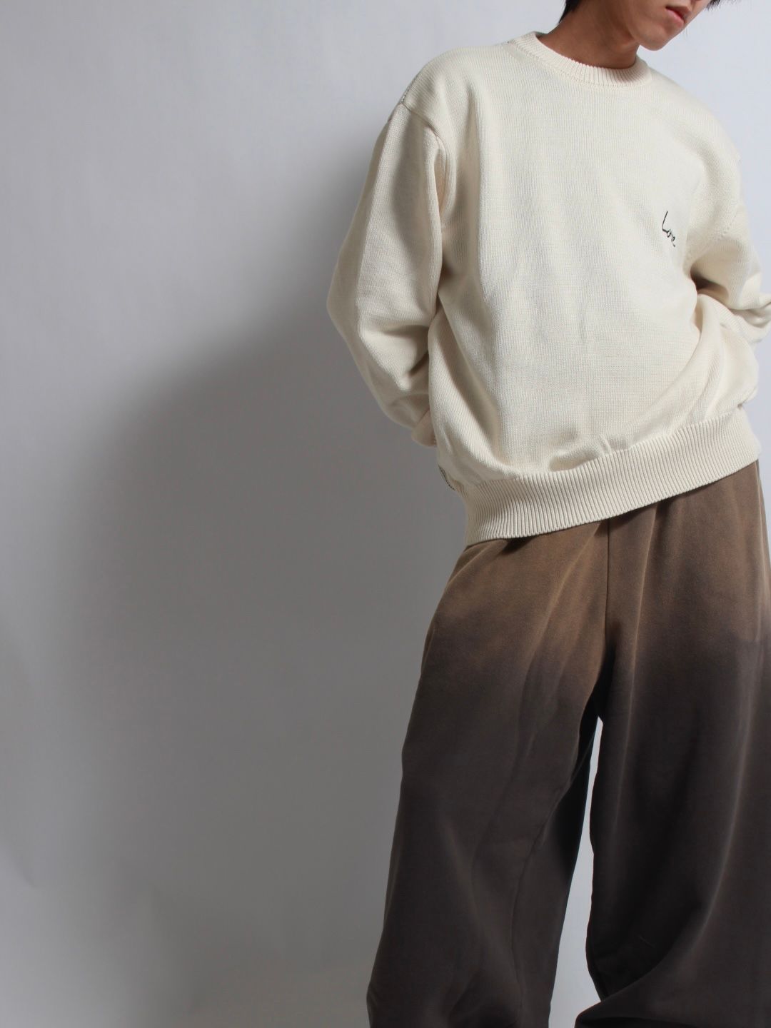 【25SS】ラブ イズ リアル コットン ニット セーター  / LOVE IS REAL KNIT / ホワイト