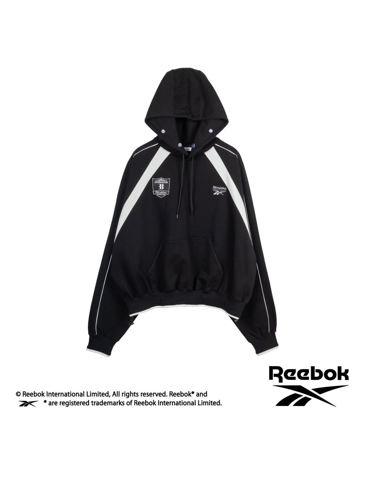 【25AW】リーボック コラボ ユニフォーム スウェット パーカー / × REEBOK UNIFORM SWEAT HOODIE / ブラック