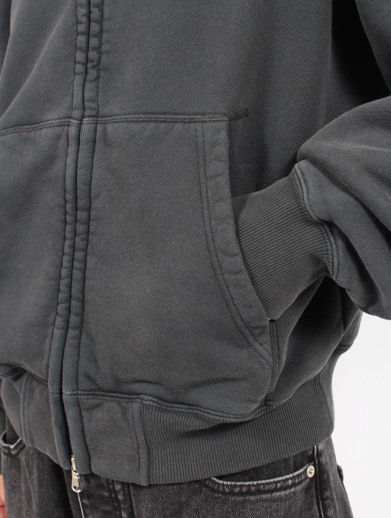 【25AW】バブルジップ フーディ パーカー / BUBBLE ZIP HOODIE / WASHED BLACK JERSEY(ウォッシュブラック)