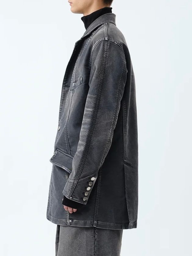 【24AW】モールスキン プリズナー カバーオール / MOLESKINE PRISONER COVERALL JACKET .12 / ブラック