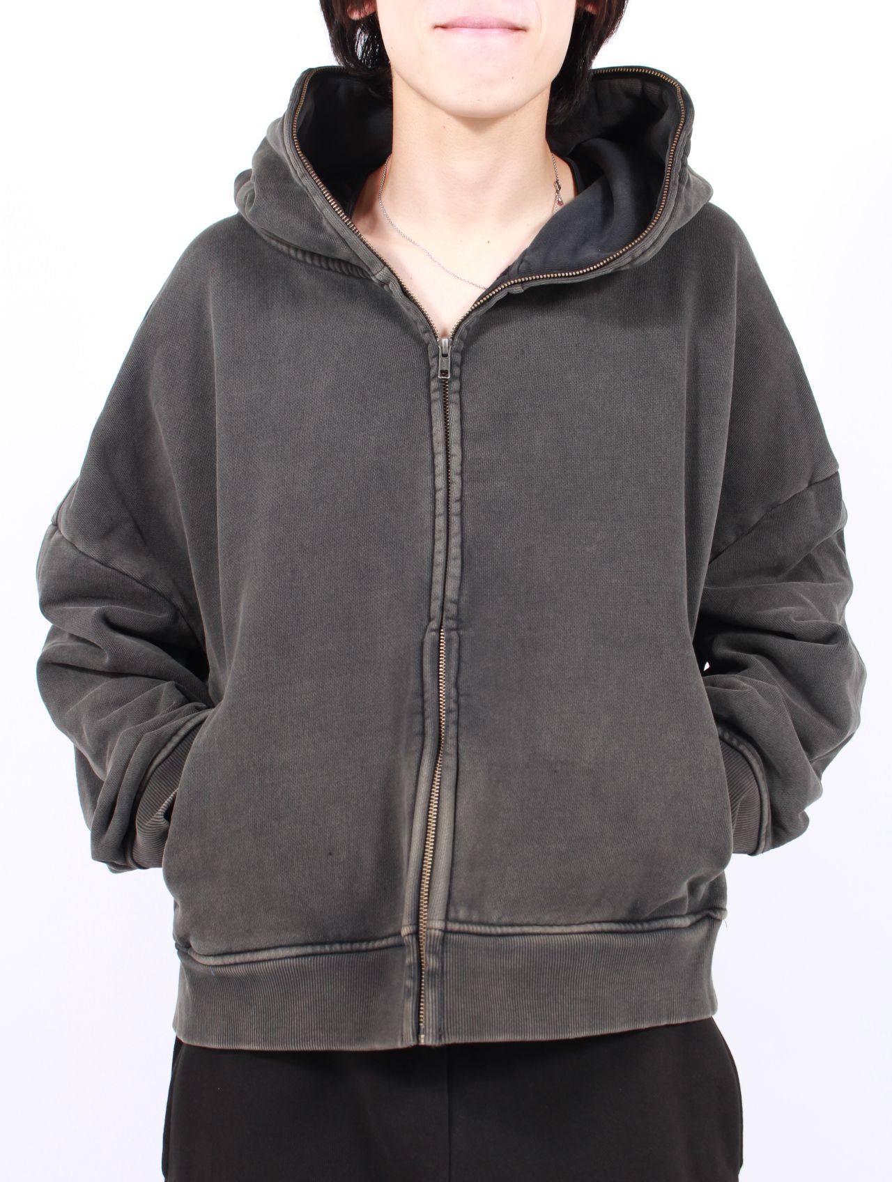 エターナル ジップアップ フーディー パーカー / ETERNAL ZIP / WASHED BLACK （ウォッシュブラック）