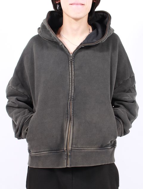 エターナル ジップアップ フーディー パーカー / ETERNAL ZIP / WASHED BLACK （ウォッシュブラック）