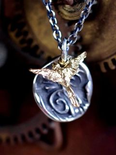 デイ ブレーカー ペンダント / DAY BREAKER PENDANT 【NIGHT AND BIRD】 NECKLACE / シルバー × ゴールド