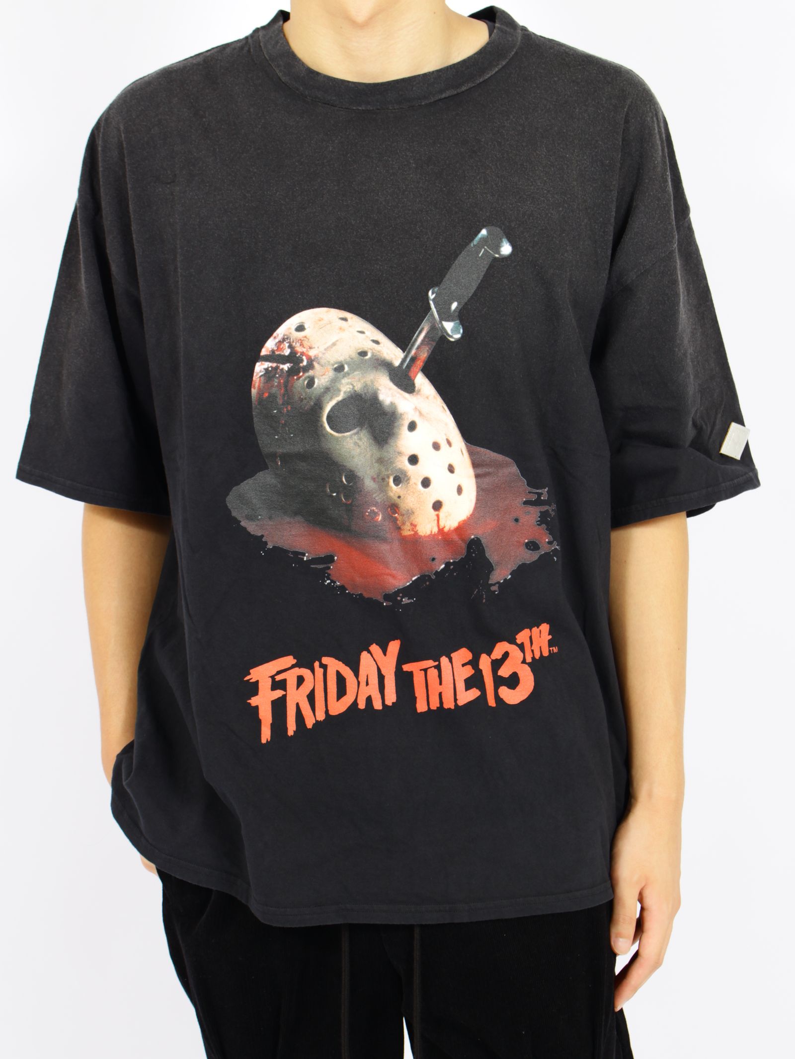 【13日の金曜日コラボ】ヴィンテージ エフェクト Tシャツ / x FRIDAY THE 13TH VINTAGE EFFECT T-SHIRT 01 / ブラック