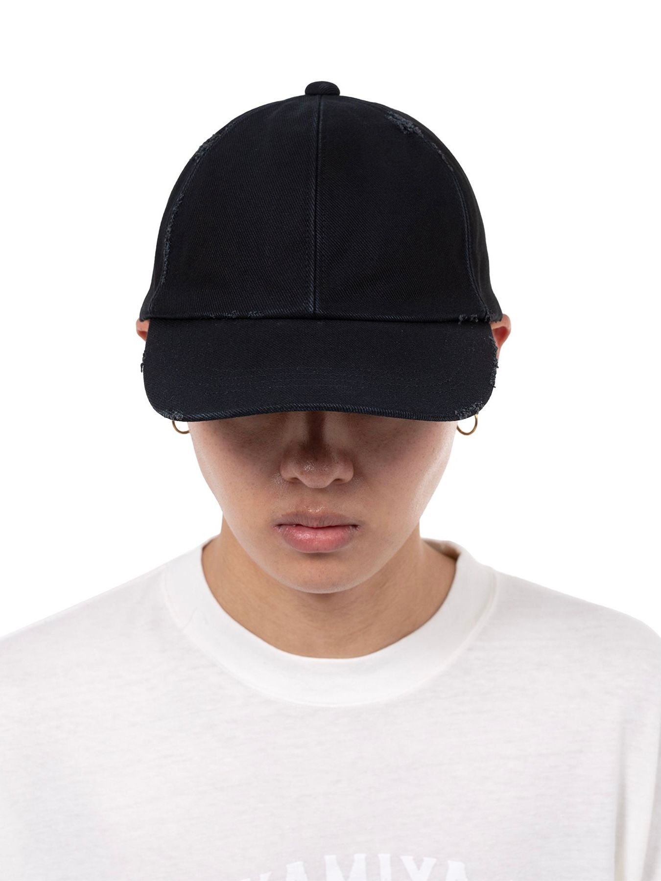 【24AW】 ディストレスト キャップ / DISTRESSED CAP / ブラック