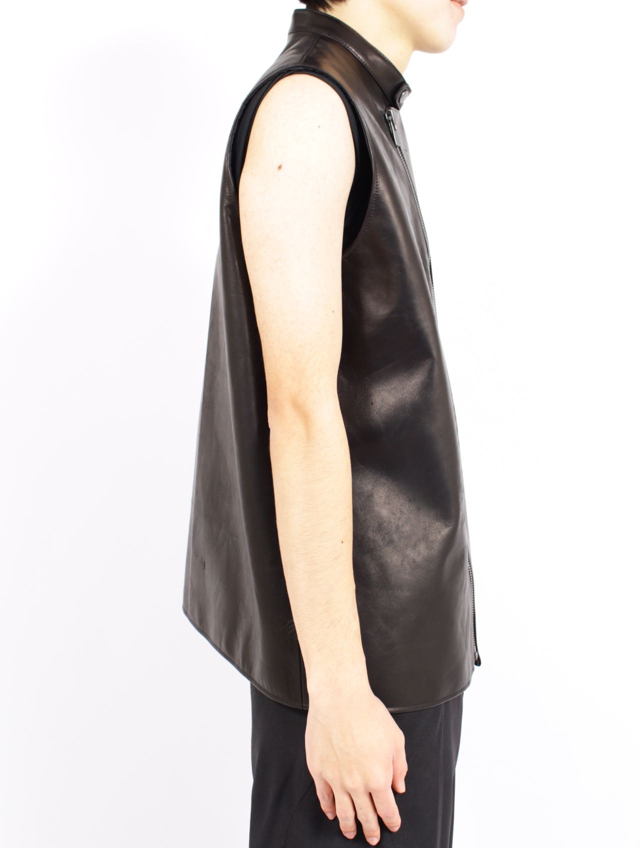 【26SS】レザー ベスト / LEATHER VEST / ブラック