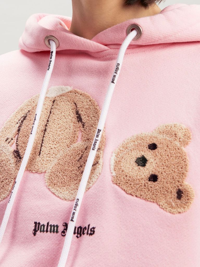 PALM ANGELS - 【23SS レディース】クロップド テディベア フーディー 