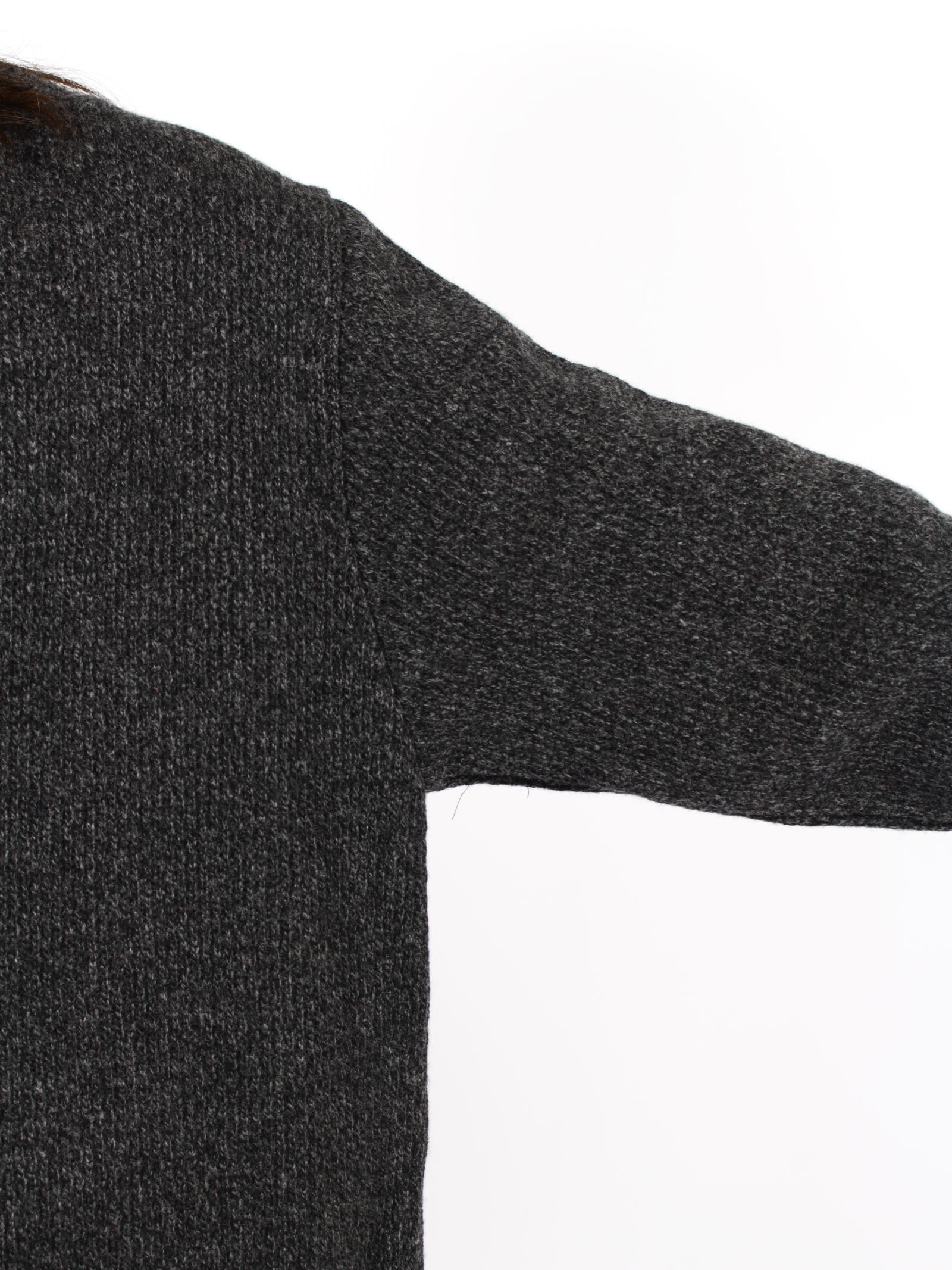 【26AW】ラムウール ヘビー ロング カーディガン / RAM WOOL HEAVY LONG CARDIGAN .16 / チャコール