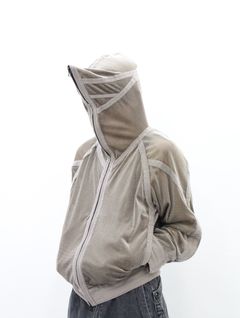 【25SS】メッシュ フーディー ジップアップ パーカー / MESH HOODIE 参 / ブラウン