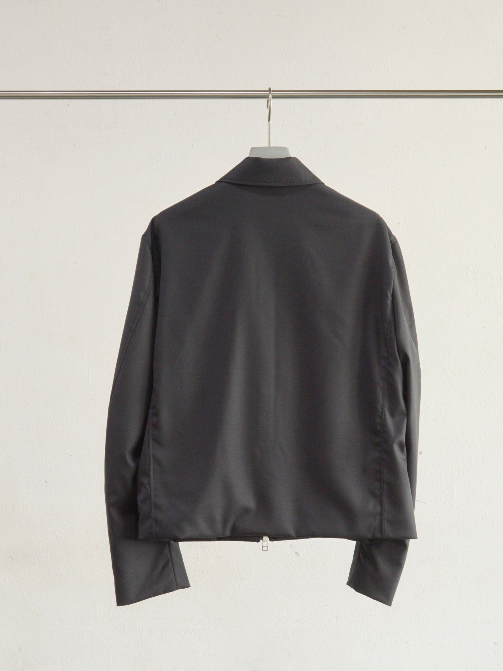 【26SS】ショート ジップ アップ ジャケット / SHORT ZIP UP JACKET / ブラック