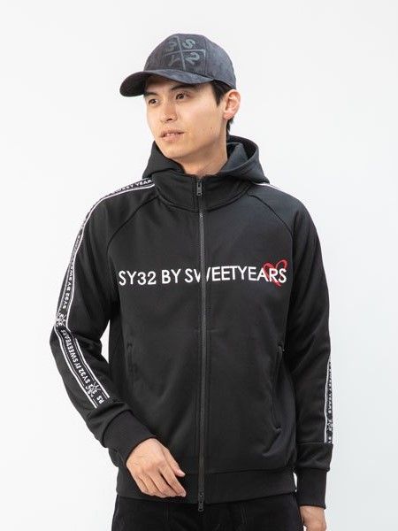 SY32 by SWEET YEARS - 【22AW】【セットアップ対応】【ゴルフウェアライン】ZIP UP アクセンシャル SYロゴ ジャージ ジャケット / ライトグレー | STORY