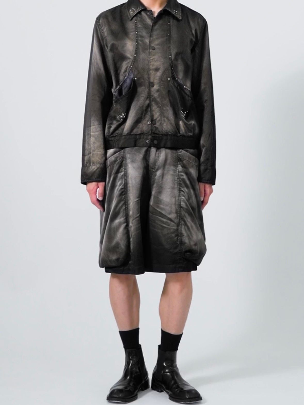 【26SS】ラスティ― サテン ガーデン ショート パンツ / RUSTY SATIN GARDEN SHORT PANTS .15 / ブラック