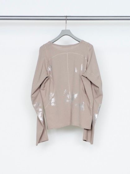 【26AW】フォイル プリント スプラッター ロング スリーブ Tシャツ / FOIL PAINT SPLATTER LONG SLEEVE T-SHIRT / CLAY(ベージュ)
