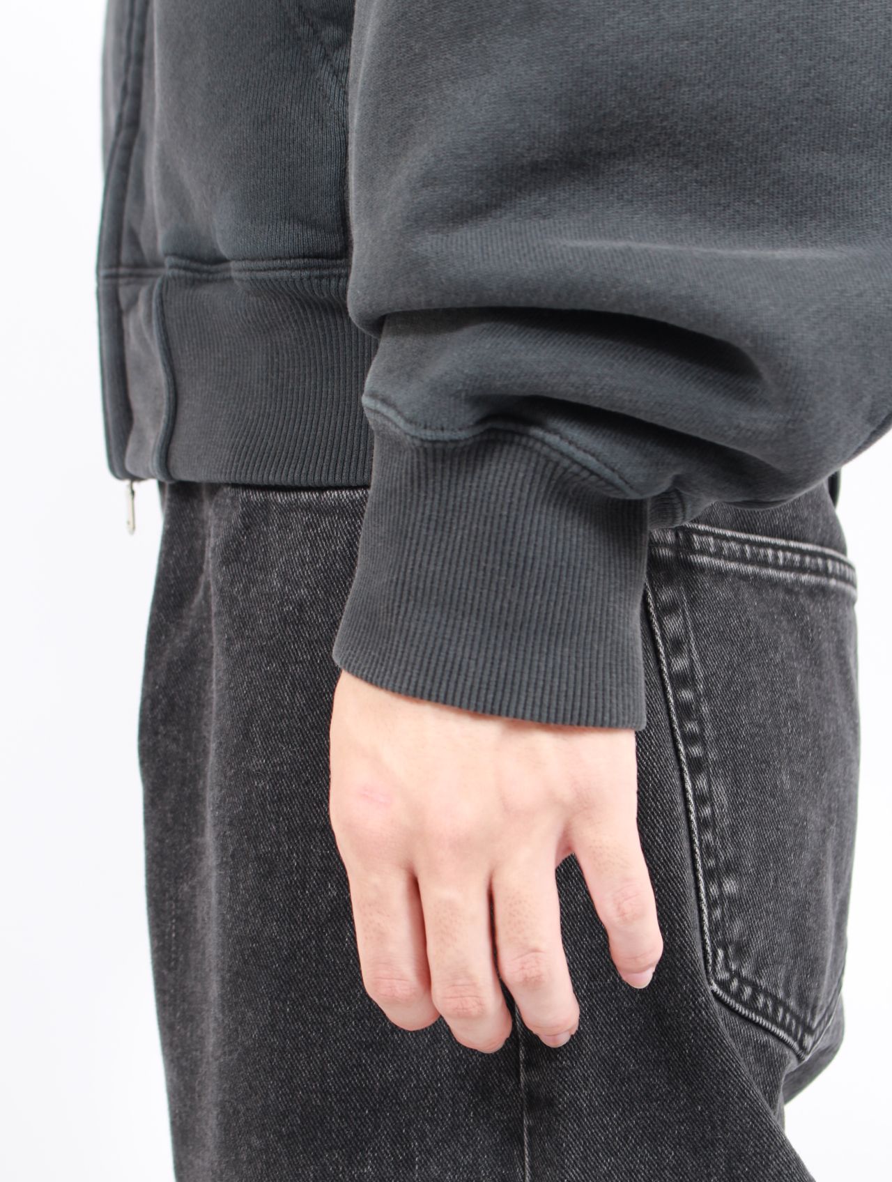 【25AW】バブルジップ フーディ パーカー / BUBBLE ZIP HOODIE / WASHED BLACK JERSEY(ウォッシュブラック)