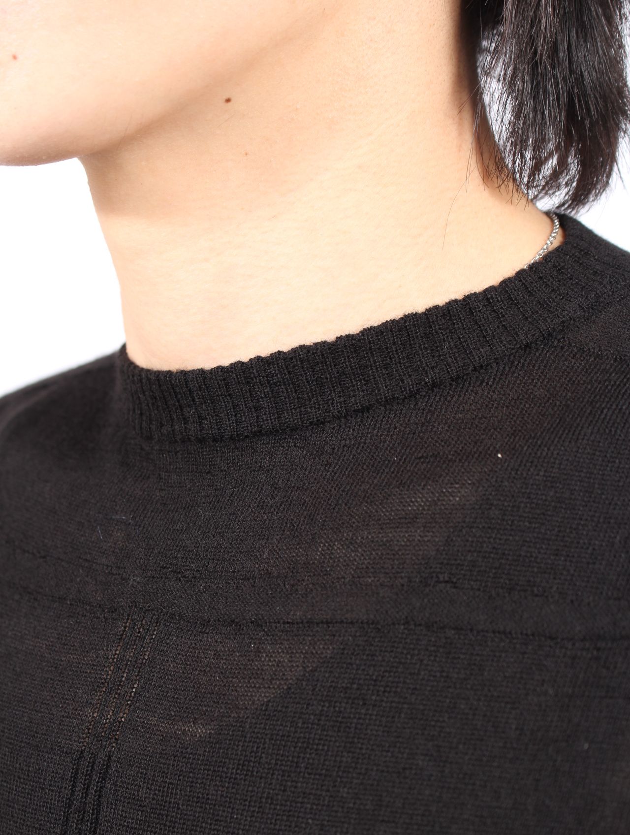 【25AW】オーバーサイズ レベル ニット カットソー / OVERSIZED LEVEL / ブラック