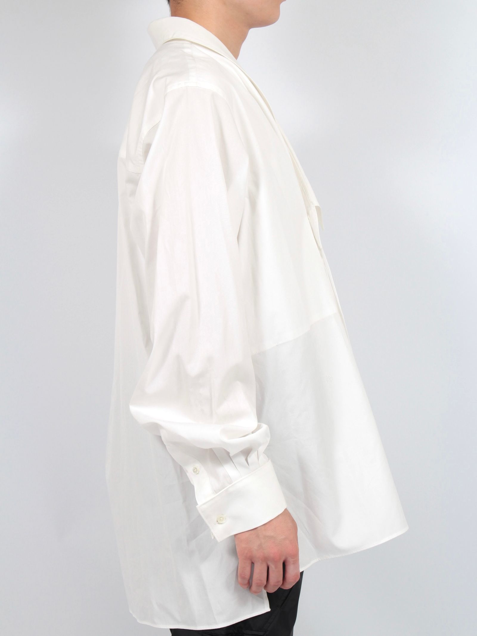 【24AW】キモノ カラー シャツ / KIMONO COLLAR SHIRT / ホワイト
