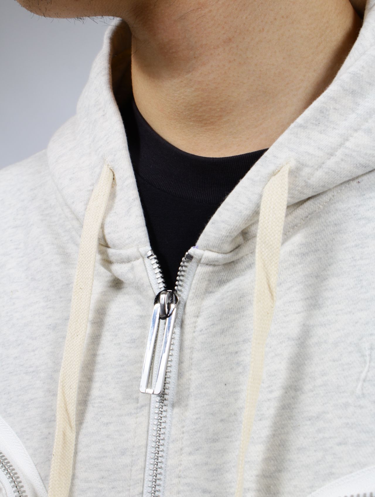 【25SS】ヒドゥン ジップアップ フーディー ジップパーカー / HIDDEN ZIP UP HOODIE / エクリュー