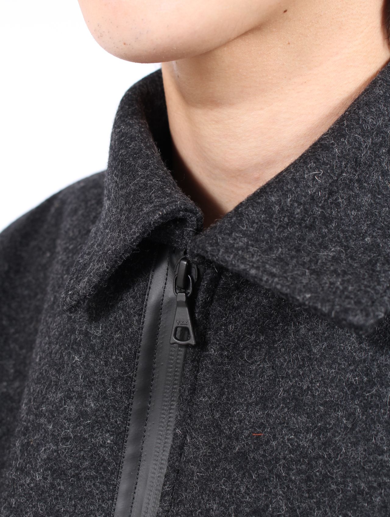 【25AW】メルトン ボンバー ジャケット / Melton Bomber Jacket / ブラック
