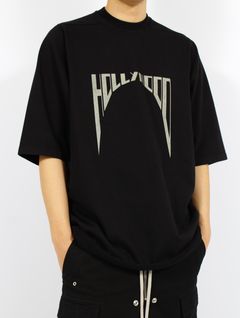 【25SS】ジャンボ ショートスリーブ Tシャツ 半袖 HOLLYWOODプリント カットソー / JUMBO SS T / ブラック×パール RICKOWENS リックオウエンス リック