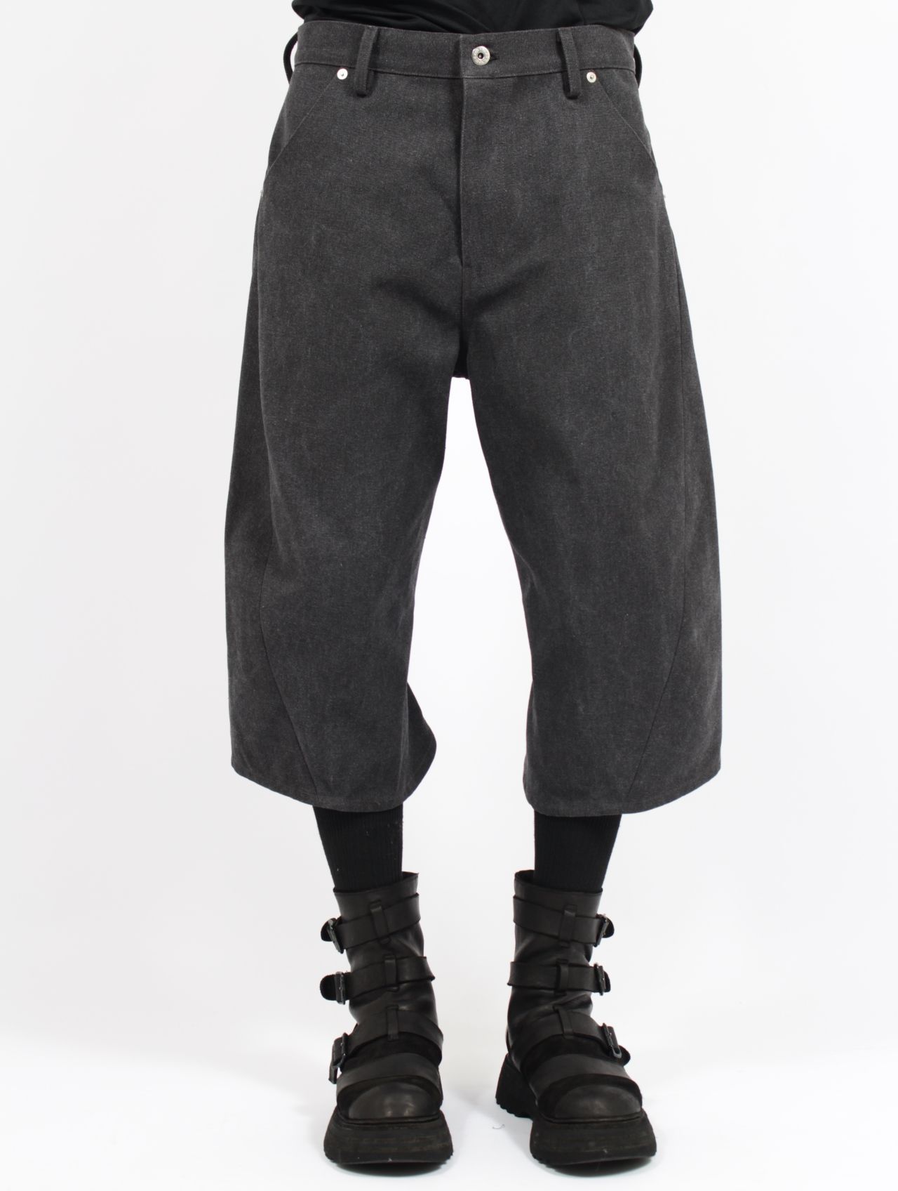 【26SS】 3D ショート デニム パンツ / 3D SHORT DENIM PANTS / ダークグレー