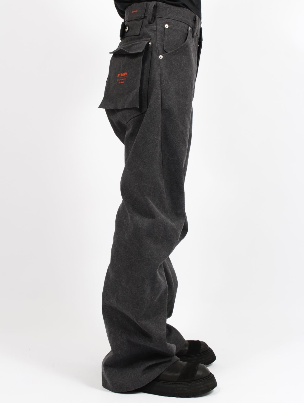 【26SS】 3D バック アジャスト デニム パンツ / 3D BACK ADJUST DENIM PANTS / ダークグレー