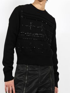 【25SS】ビジュー クロス タイト ニット / BIJOU CROSS TITE KNIT / ブラック