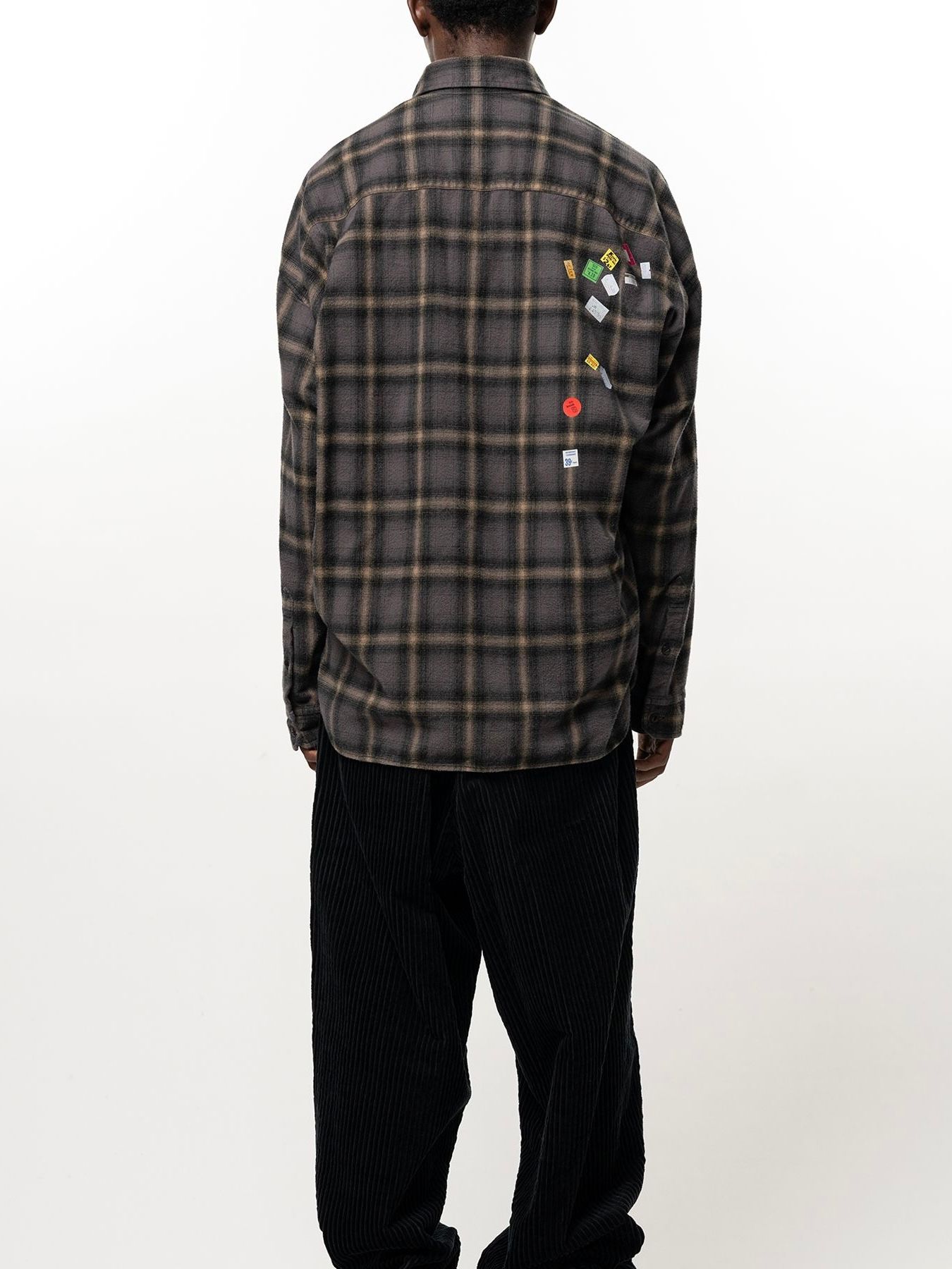 【26AW】 プライス ステッカー チェック シャツ / PRICE STICKER CHECK SH / ブラウン