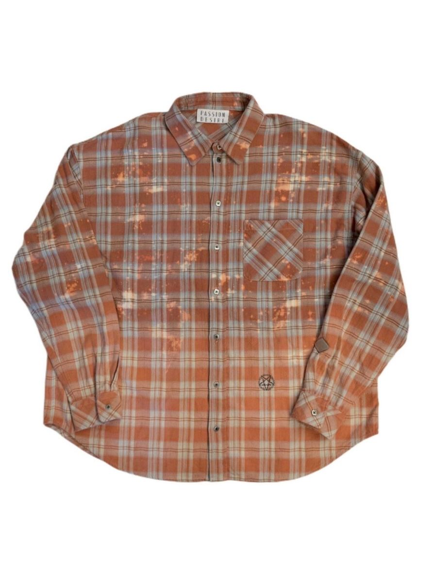 【26SS】コットン フランネル チェック ブリーチ シャツ / COTTON FLANNEL CHECK BLEACH SHIRT / レッド