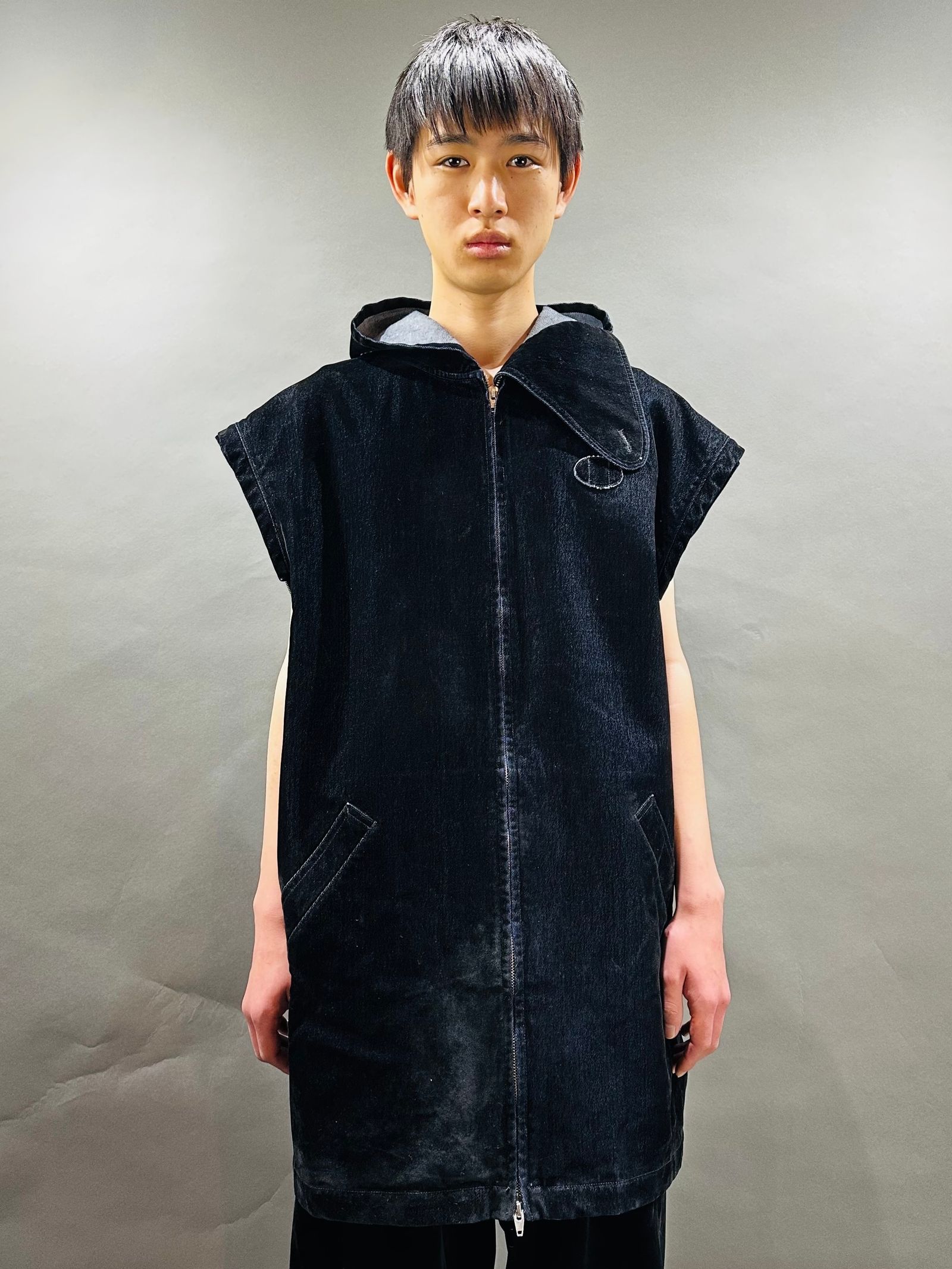 SYUMAN. - 【25AW】フロッキー加工 カバード デニム フーディー