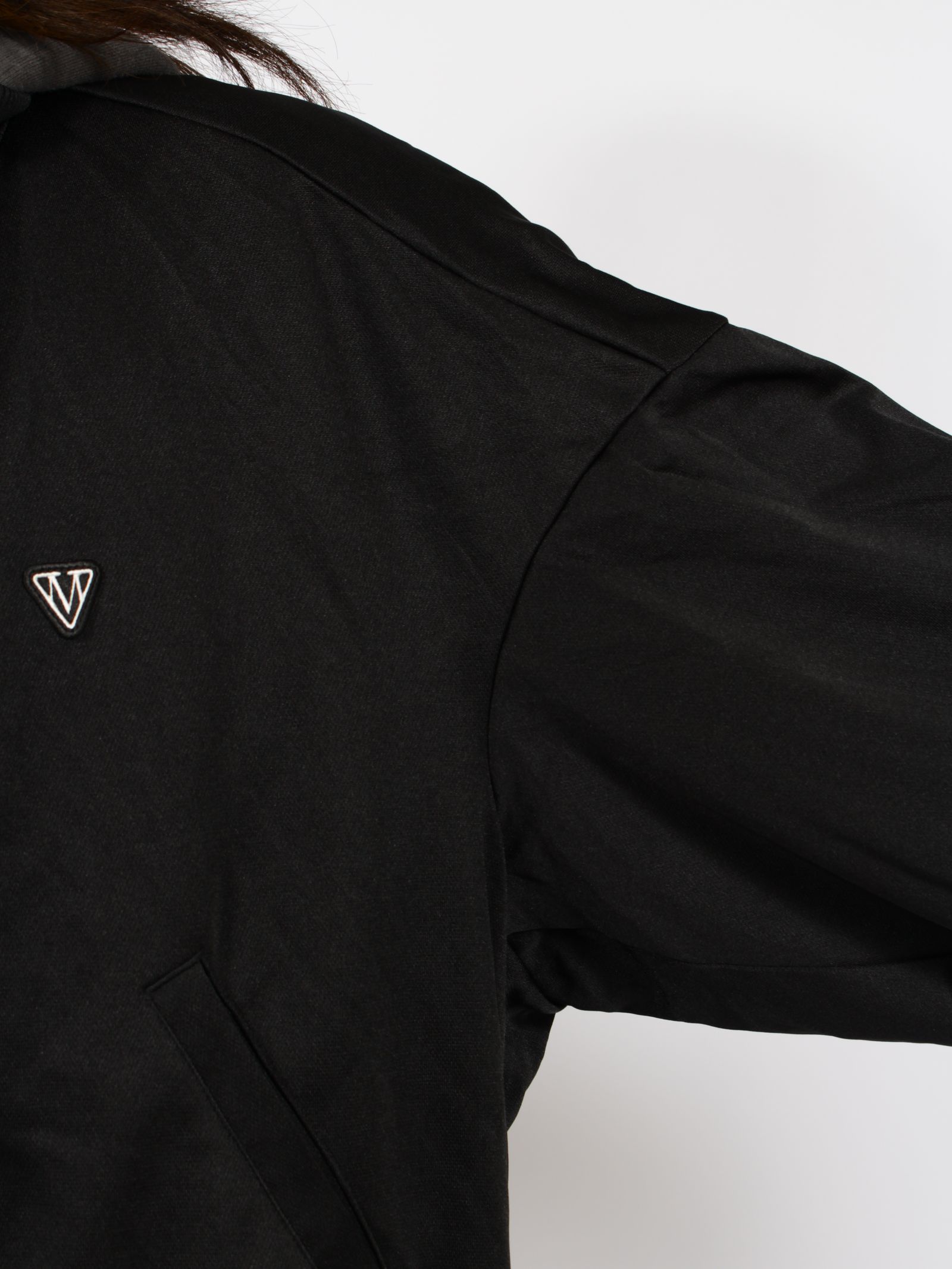 【26AW】 トラック ジャケット レイヤード スウェット パーカー / TRACK JACKET LAYERED / ブラック