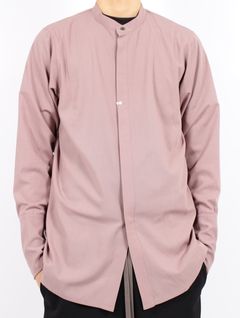 【24AW】スリット バンド カラー シャツ / SLIT BAND COLLAR SHIRT / アズキ