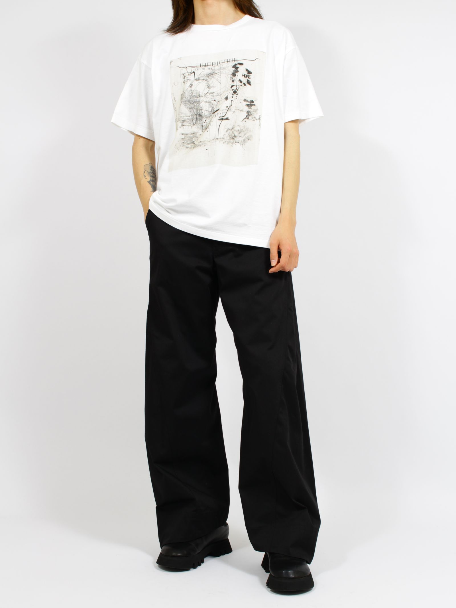 【26SS】ハリケーン グラフィック Tシャツ / HURRICANE GRAPHIC TEE / ホワイト