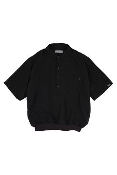 【27SS】 シルク ナイロン プルオーバー シャツ / SILK NYLON PULLOVER SHIRT / ブラック