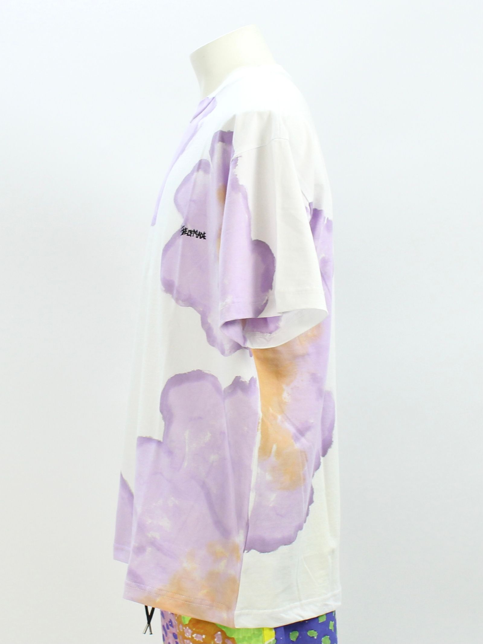 ランダムペイント Tシャツ / WATERCOLOR PAINT T-SHIRT / ホワイト × マルチ