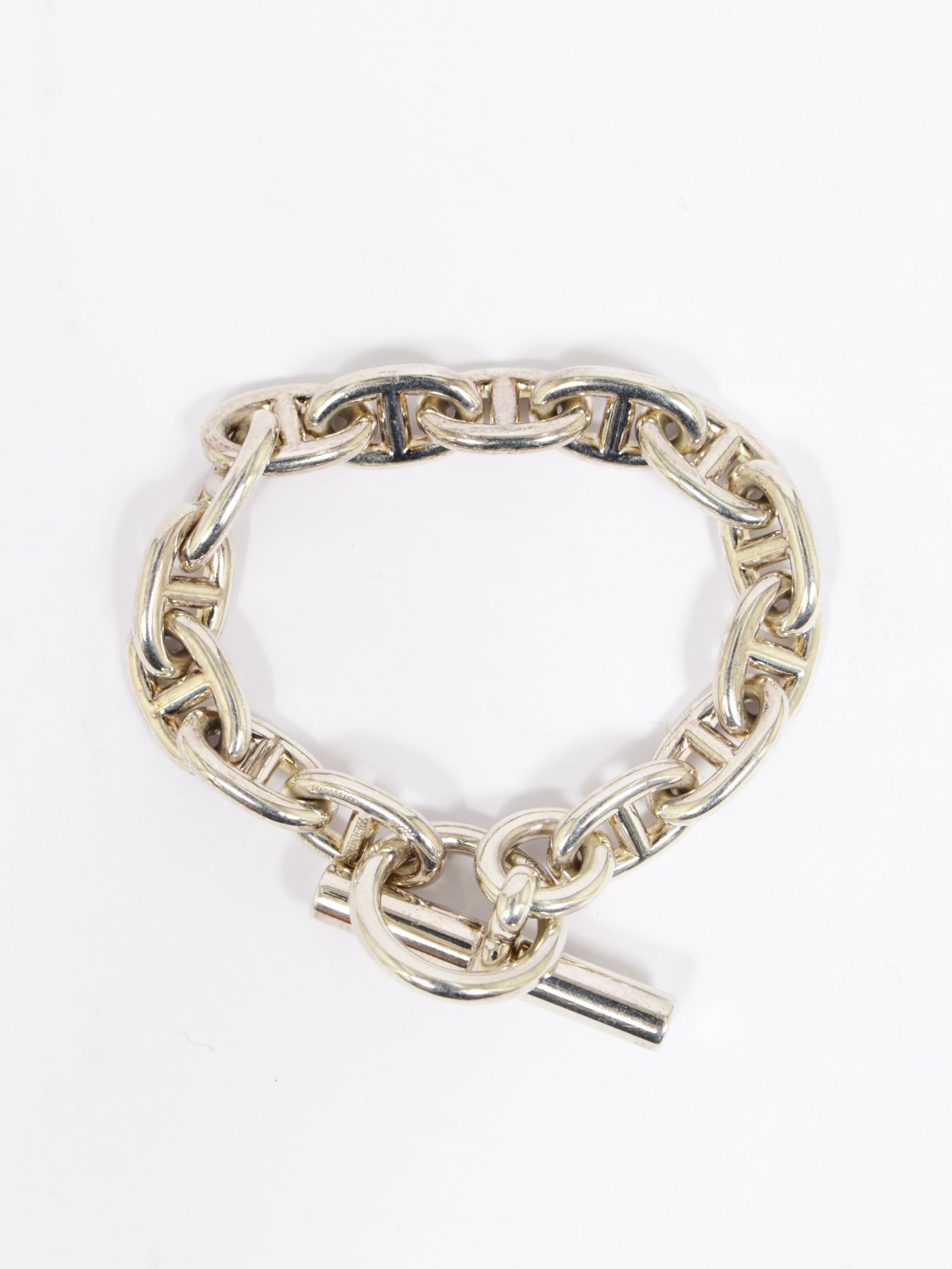 【HERMES VINTAGE】シェーヌダンクル MM 14コマ シルバー925 / CHAINE D'ANCRE MM / シルバー