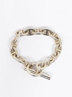 【HERMES VINTAGE】シェーヌダンクル MM 14コマ シルバー925 / CHAINE D'ANCRE MM / シルバー