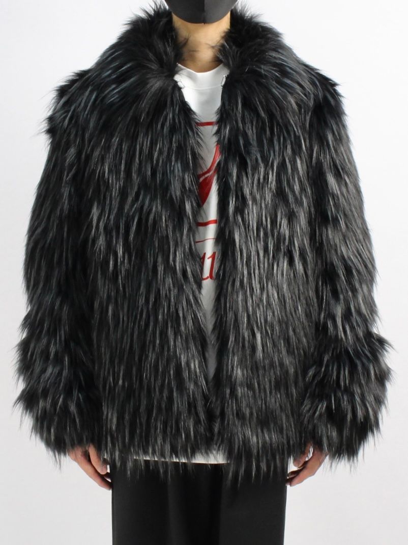 WE11DONE - ファー コーチジャケット / FAUX FUR COACH JACKET