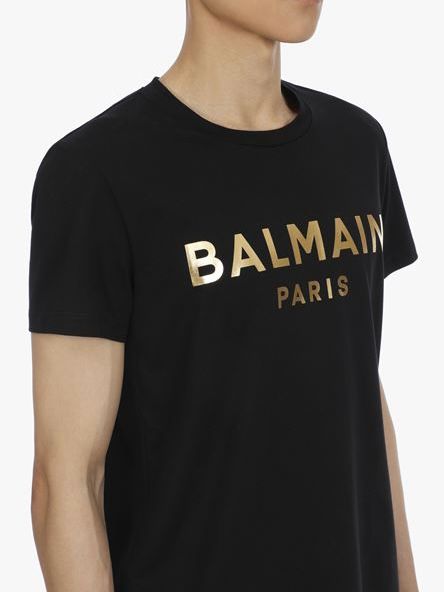 BALMAIN - ロゴ 半袖Tシャツ / GOLD FOIL LOGO T-SHIRTS