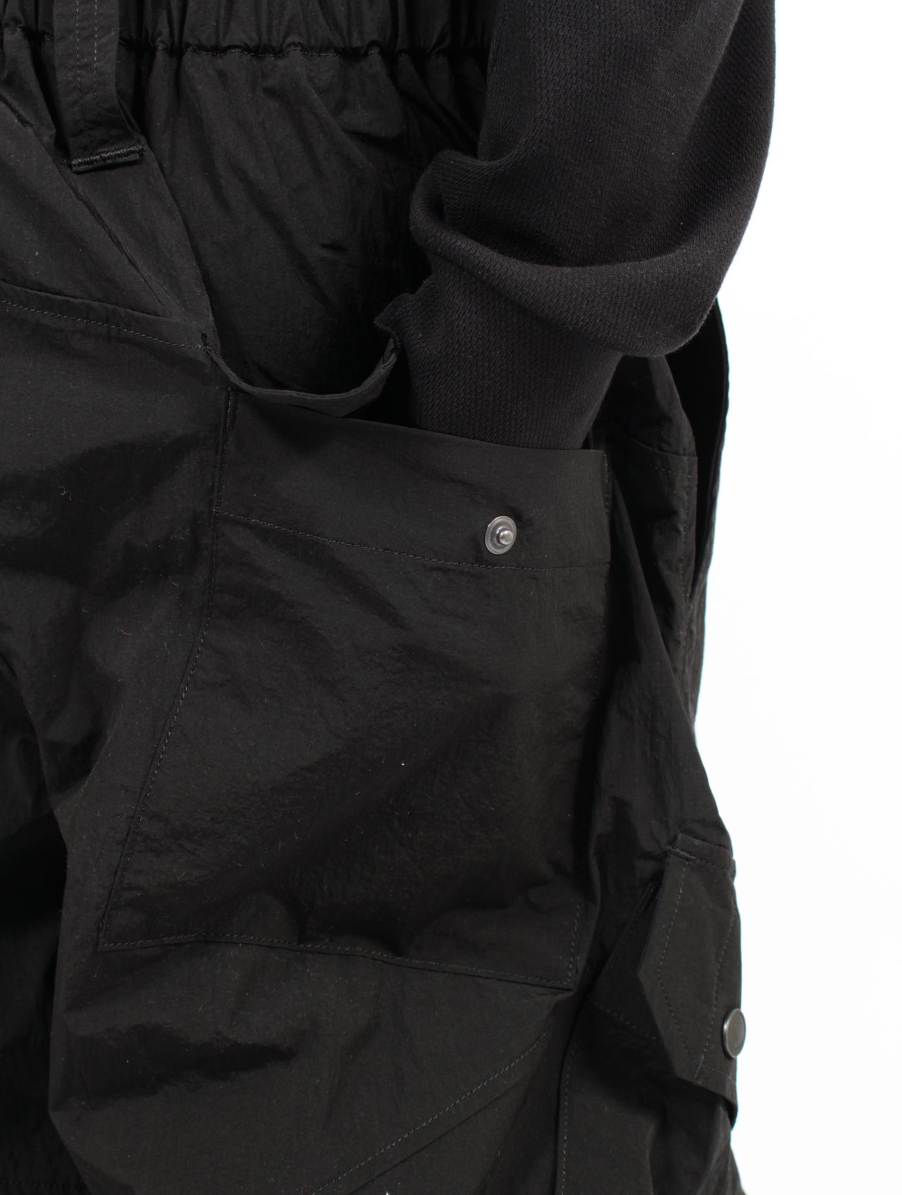 【25SS】ワッシャーナイロン ラフ カーゴ パンツ / WASHER NYLON RAF CARGO PANTS.13 / ブラック